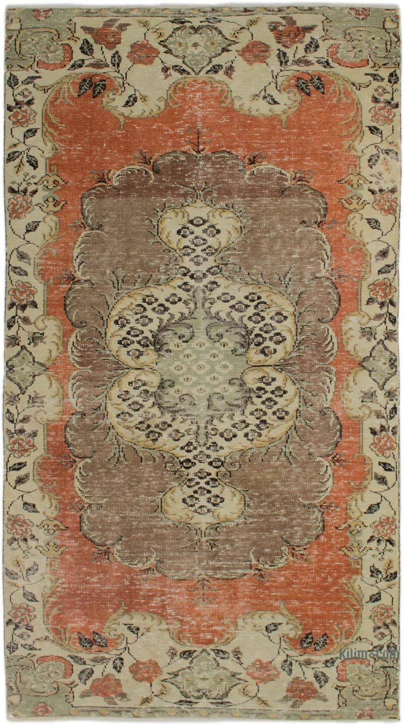 Alfombra Vintage Turca Anudada a Mano - 151 cm x 275 cm - K0082960