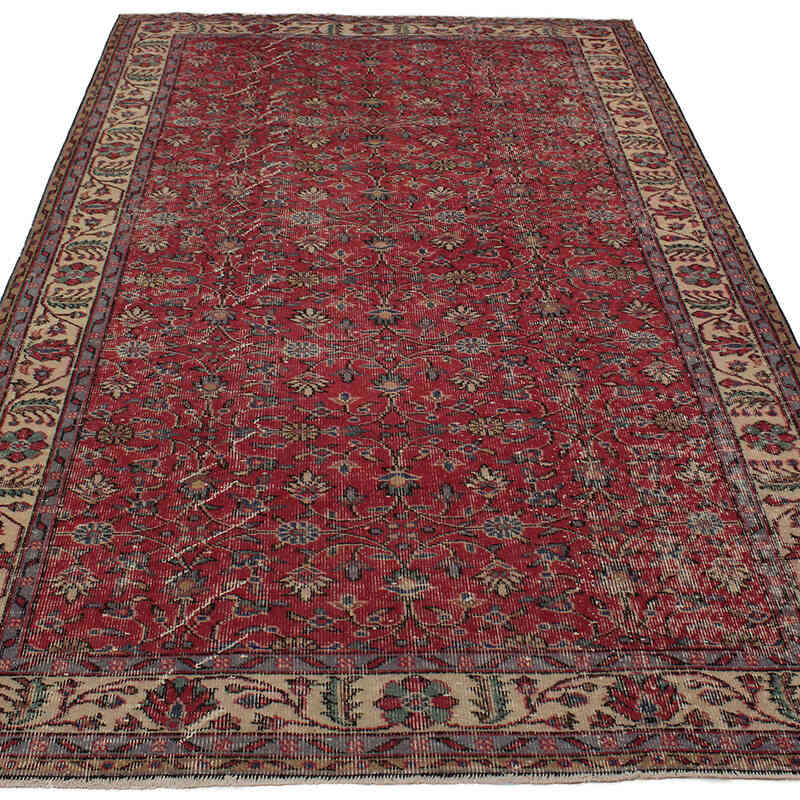 Alfombra Vintage Turca Anudada a Mano - 160 cm x 263 cm - K0082961