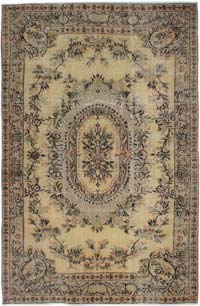 Vintage Turkish Hand-Knotted Rug - 5' 6" x 8' 8" (66" x 104")