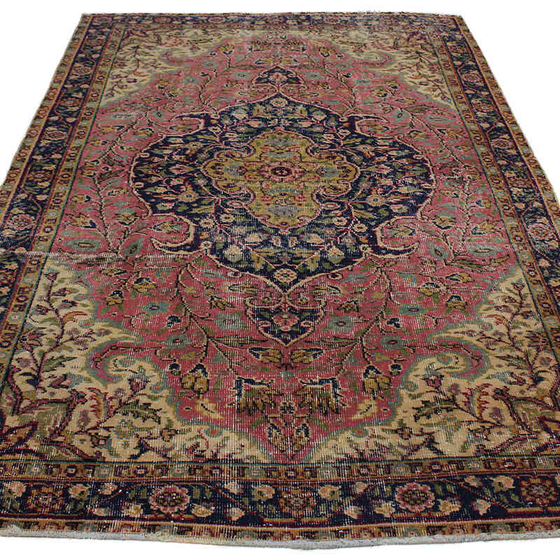 Alfombra Vintage Turca Anudada a Mano - 156 cm x 255 cm - K0082963