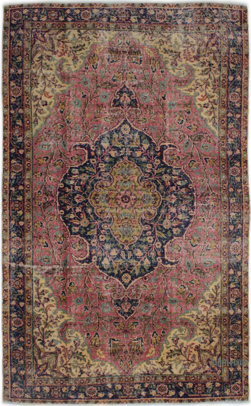 Alfombra Vintage Turca Anudada a Mano - 156 cm x 255 cm - K0082963