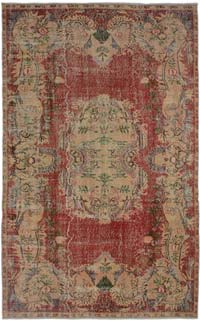 Vintage Turkish Hand-Knotted Rug - 5' 5" x 8' 9" (65" x 105")