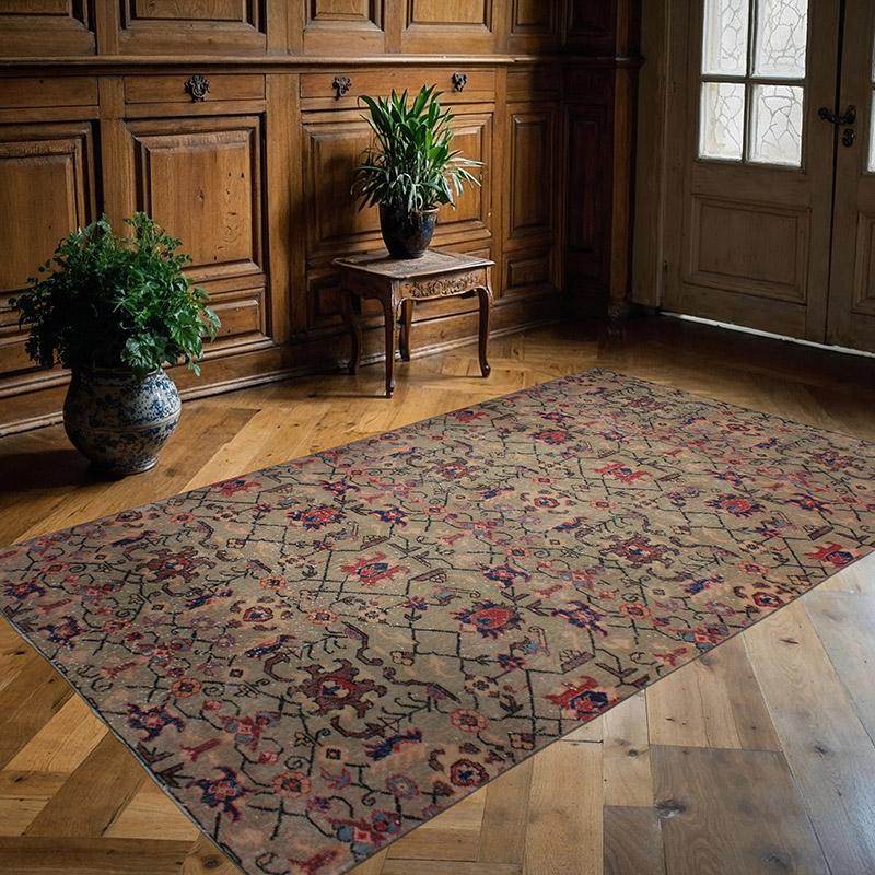 Vintage Turkish Hand-Knotted Rug - 4' 11" x 8' 2" (59" x 98") - K0082966