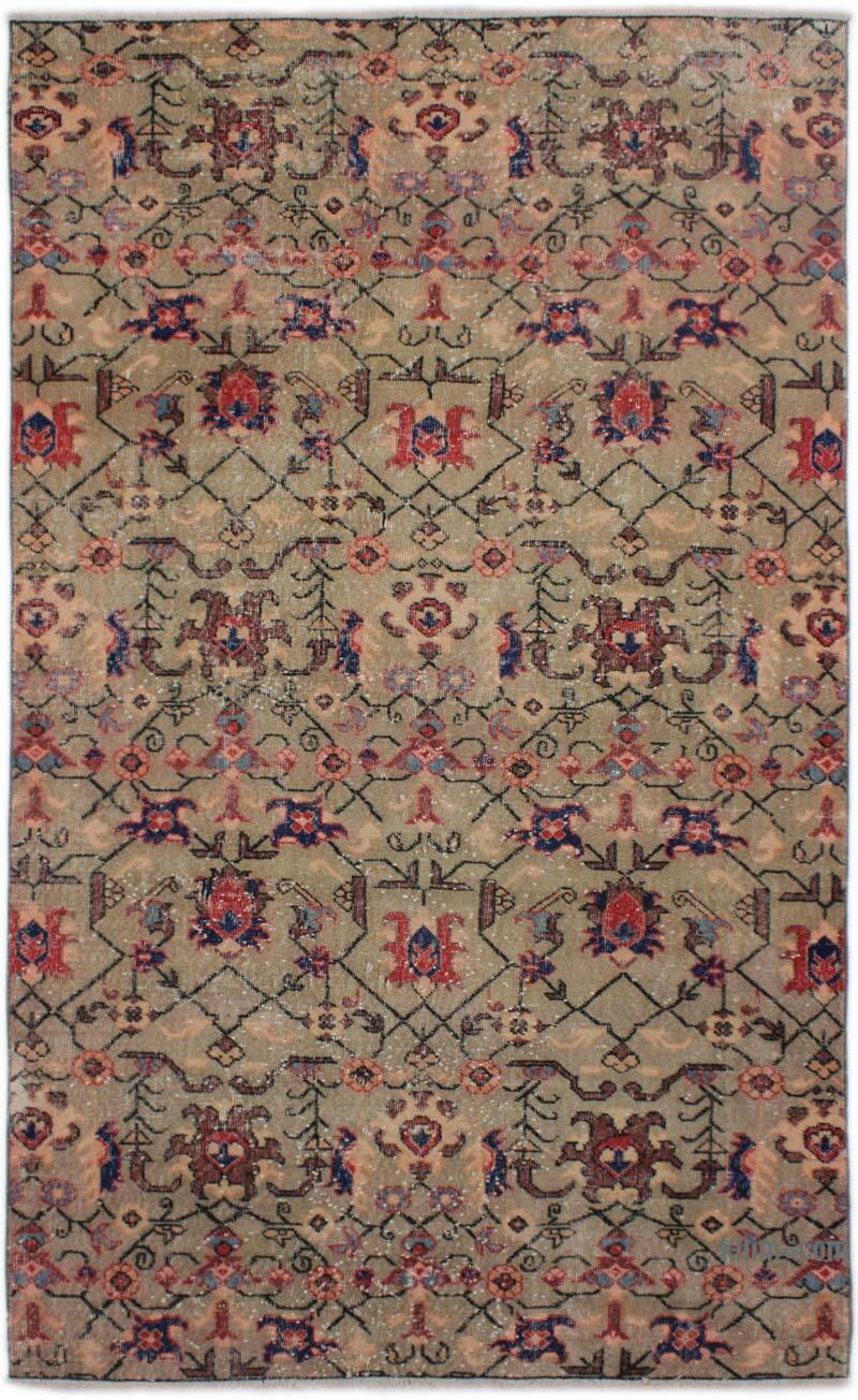 Vintage Turkish Hand-Knotted Rug - 4' 11" x 8' 2" (59" x 98") - K0082966