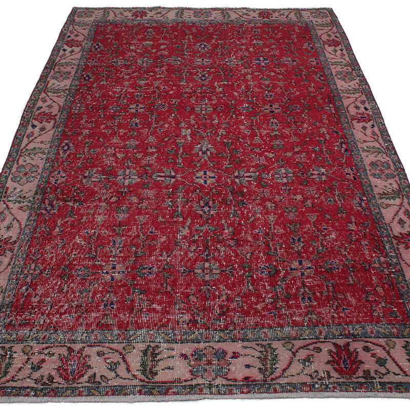 Alfombra Vintage Turca Anudada a Mano - 142 cm x 238 cm - K0082967