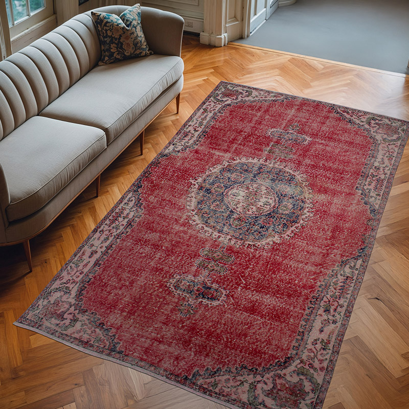 Vintage Turkish Hand-Knotted Rug - 5' 7" x 9' 4" (67" x 112") - K0082968