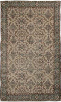 Vintage Turkish Hand-Knotted Rug - 5' 7" x 9' 3" (67" x 111")