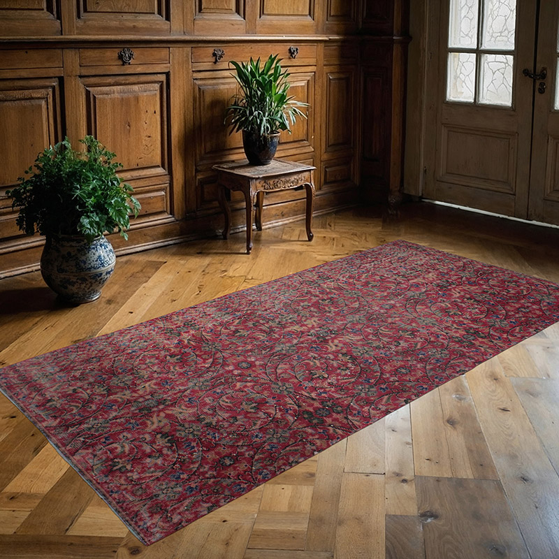 Vintage Turkish Hand-Knotted Rug - 3' 9" x 7' 7" (45" x 91") - K0082970