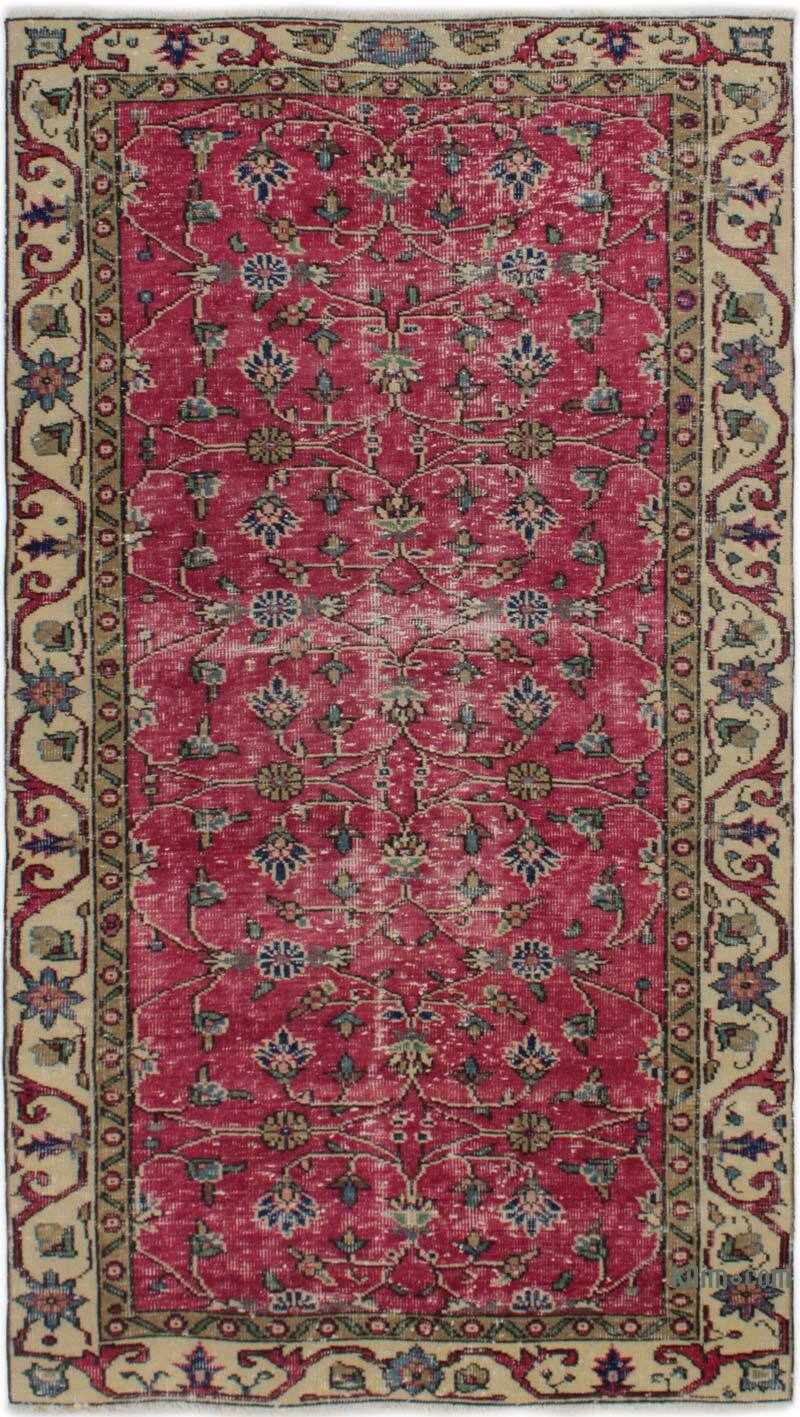 Alfombra Vintage Turca Anudada a Mano - 109 cm x 197 cm - K0082974