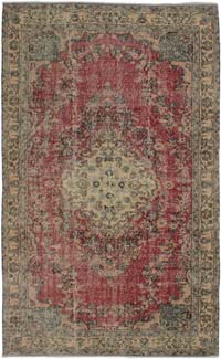 Alfombra Vintage Turca Anudada a Mano - 166 cm x 276 cm