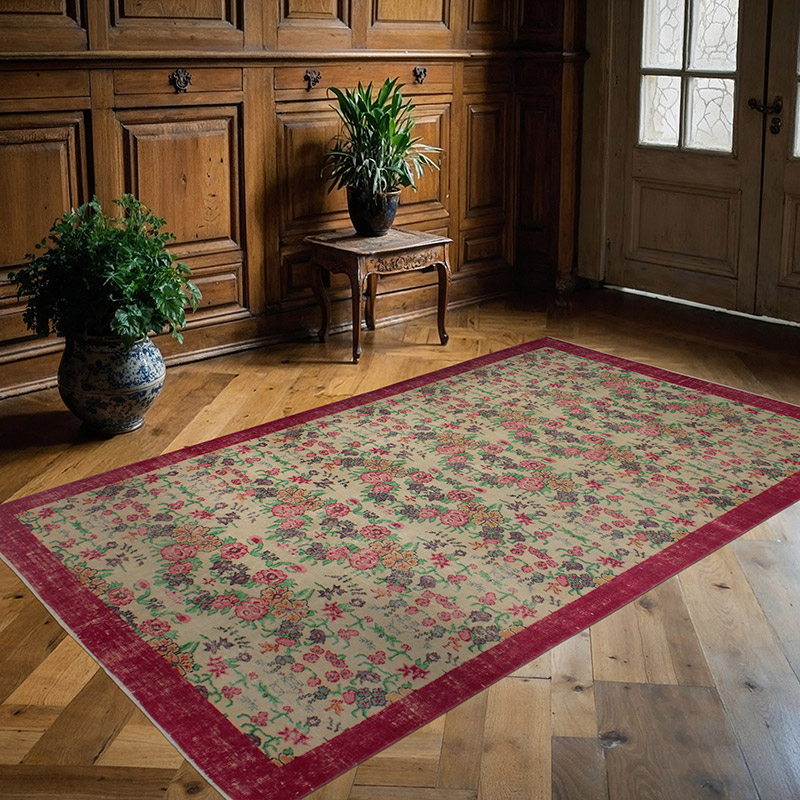 Vintage Turkish Hand-Knotted Rug - 5' 1" x 8' 7" (61" x 103") - K0082977
