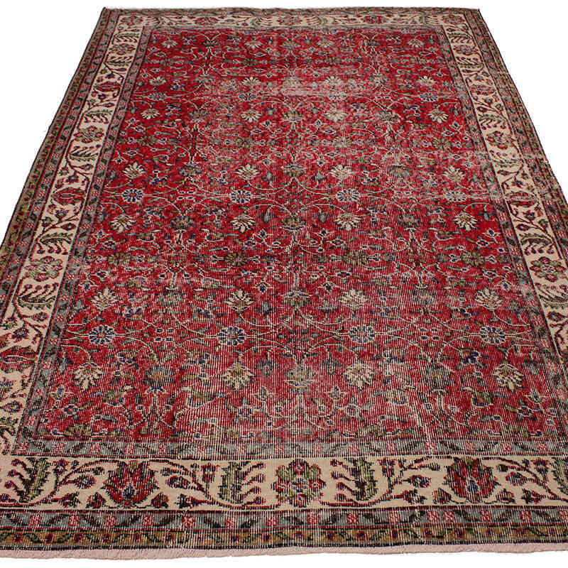 Alfombra Vintage Turca Anudada a Mano - 173 cm x 273 cm - K0082978