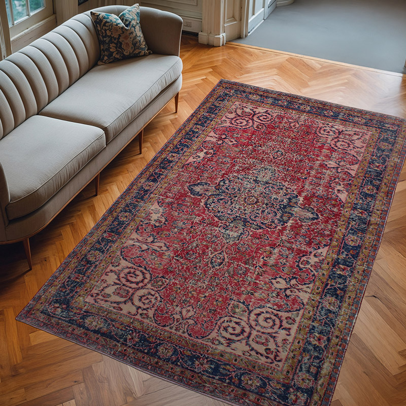 Alfombra Vintage Turca Anudada a Mano - 164 cm x 271 cm - K0082980