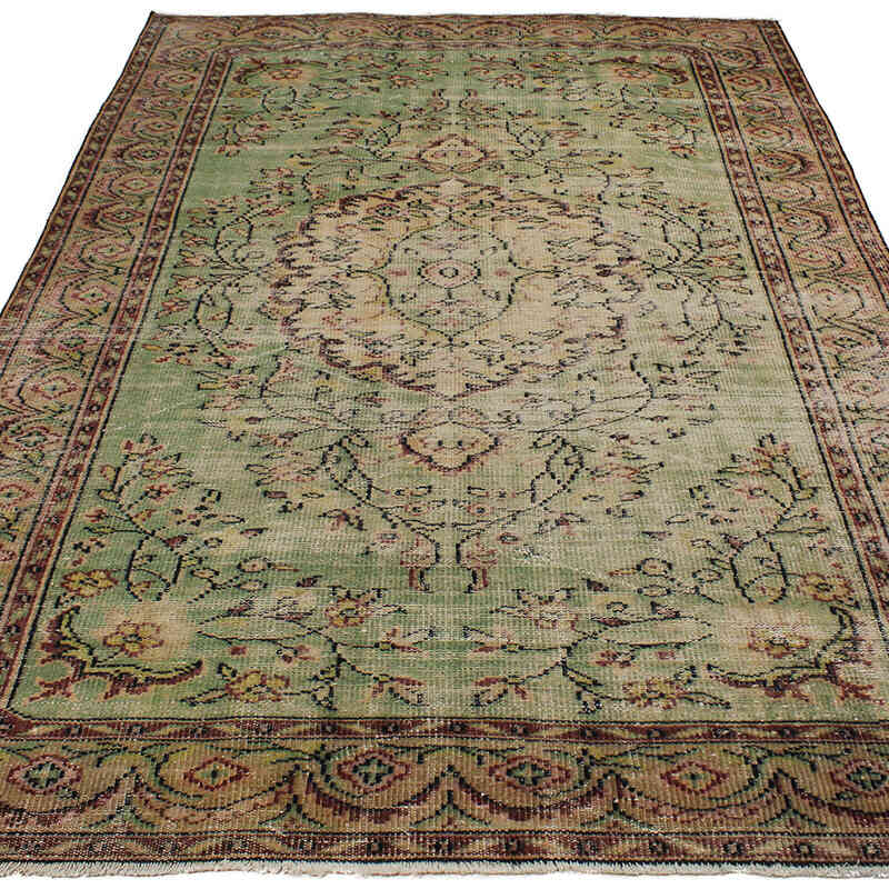 Alfombra Vintage Turca Anudada a Mano - 165 cm x 250 cm - K0082982