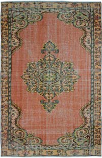 Vintage Turkish Hand-Knotted Rug - 5' 9" x 8' 10" (69" x 106")