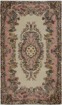 Vintage Turkish Hand-Knotted Rug - 116 cm x 194 cm