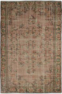 Vintage Turkish Hand-Knotted Rug - 5' 9" x 9'  (69" x 108")