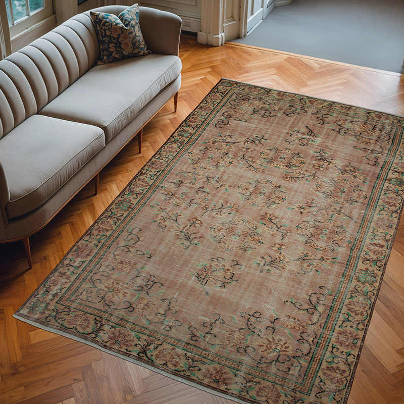 El Dokuma Vintage Halı - 176 cm x 274 cm - K0082988