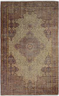 Vintage Turkish Hand-Knotted Rug - 5' 7" x 9' 2" (67" x 110")