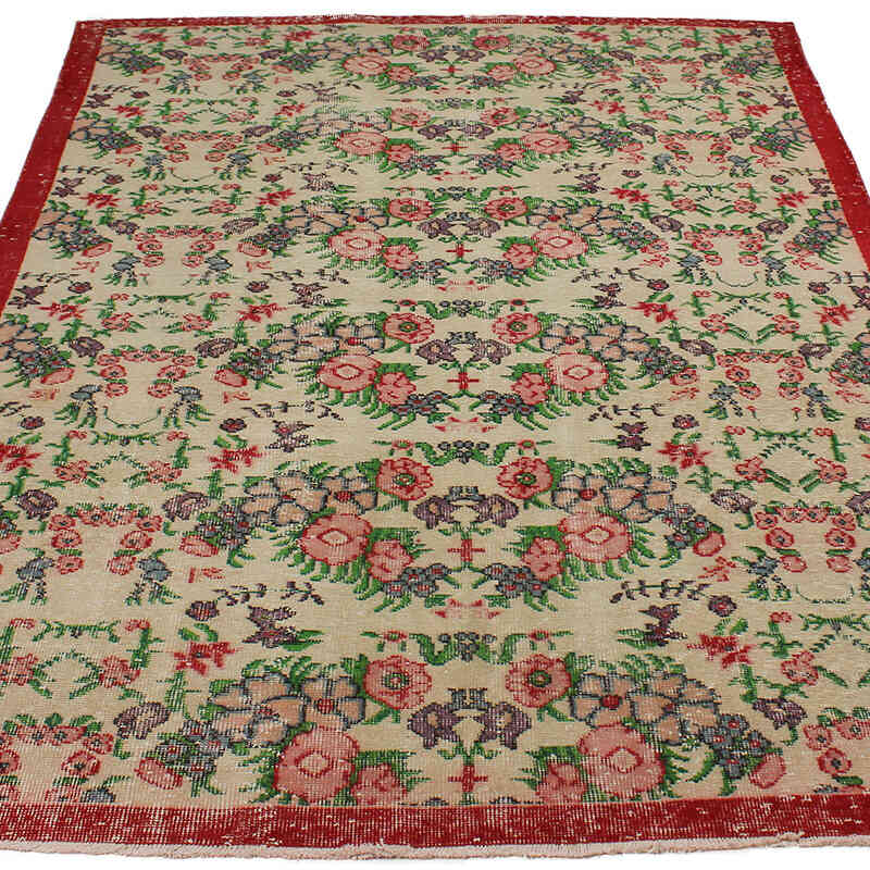 Vintage Turkish Hand-Knotted Rug - 5' 3" x 8'  (63" x 96") - K0083001