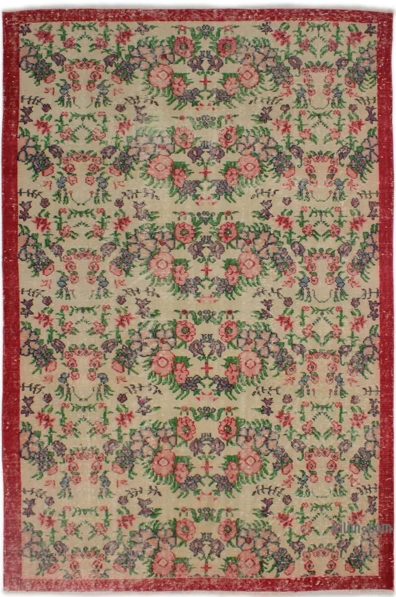 Vintage Turkish Hand-Knotted Rug - 5' 3" x 8'  (63" x 96") - K0083001