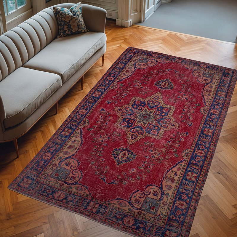 El Dokuma Vintage Halı - 171 cm x 287 cm - K0083002