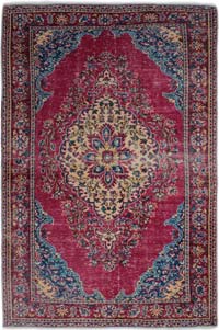 Alfombra Vintage Turca Anudada a Mano - 170 cm x 261 cm