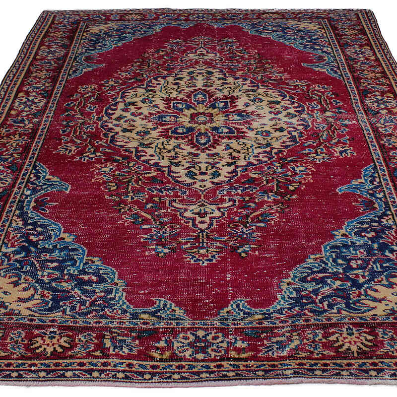 Alfombra Vintage Turca Anudada a Mano - 170 cm x 261 cm - K0083003