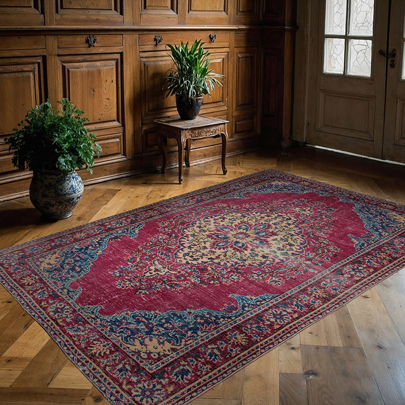 Vintage Turkish Hand-Knotted Rug - 5' 7" x 8' 7" (67" x 103") - K0083003