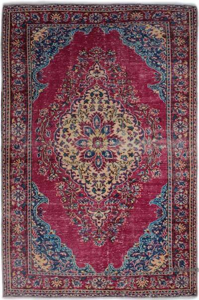 Alfombra Vintage Turca Anudada a Mano - 170 cm x 261 cm
