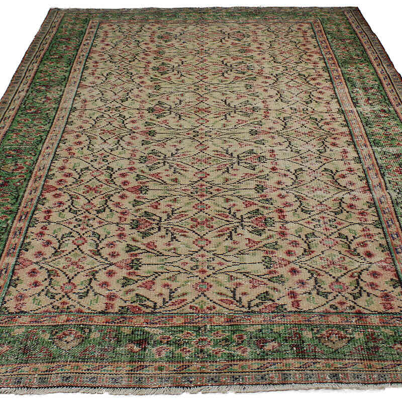 Vintage Turkish Hand-Knotted Rug - 6' 3" x 9' 3" (75" x 111") - K0083005