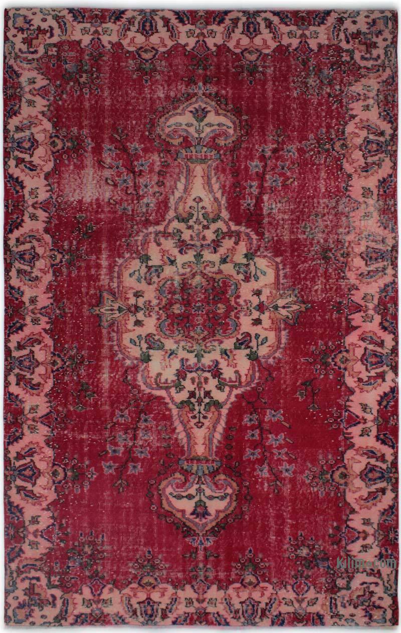 Vintage Turkish Hand-Knotted Rug - 5' 7" x 9'  (67" x 108") - K0083006