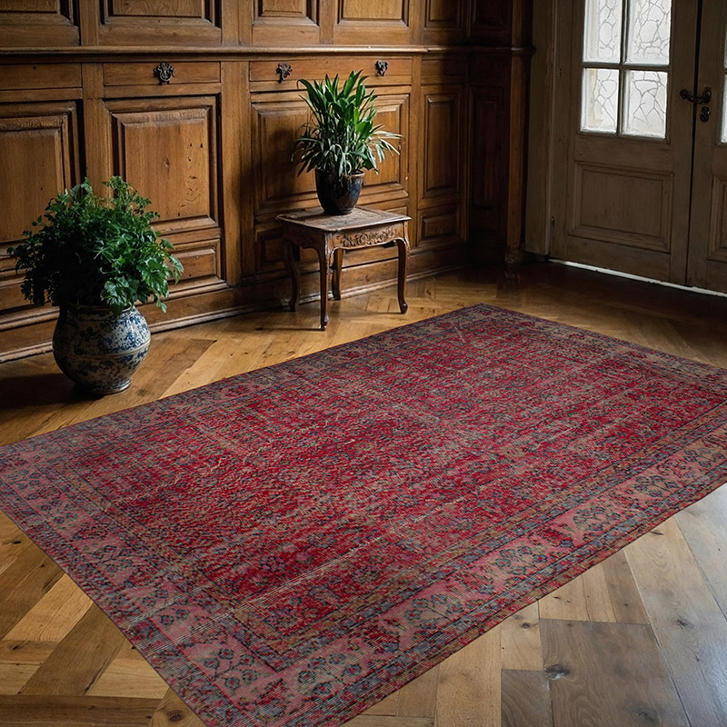 Vintage Turkish Hand-Knotted Rug - 5' 6" x 8' 6" (66" x 102") - K0083007