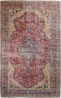 Alfombra Vintage Turca Anudada a Mano - 174 cm x 274 cm