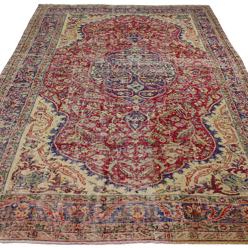 Vintage Turkish Hand-Knotted Rug - 5' 9" x 9'  (69" x 108") - K0083009