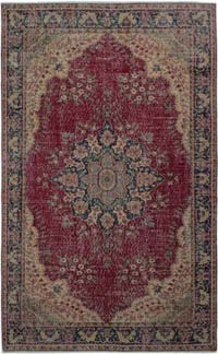 Alfombra Vintage Turca Anudada a Mano - 158 cm x 258 cm