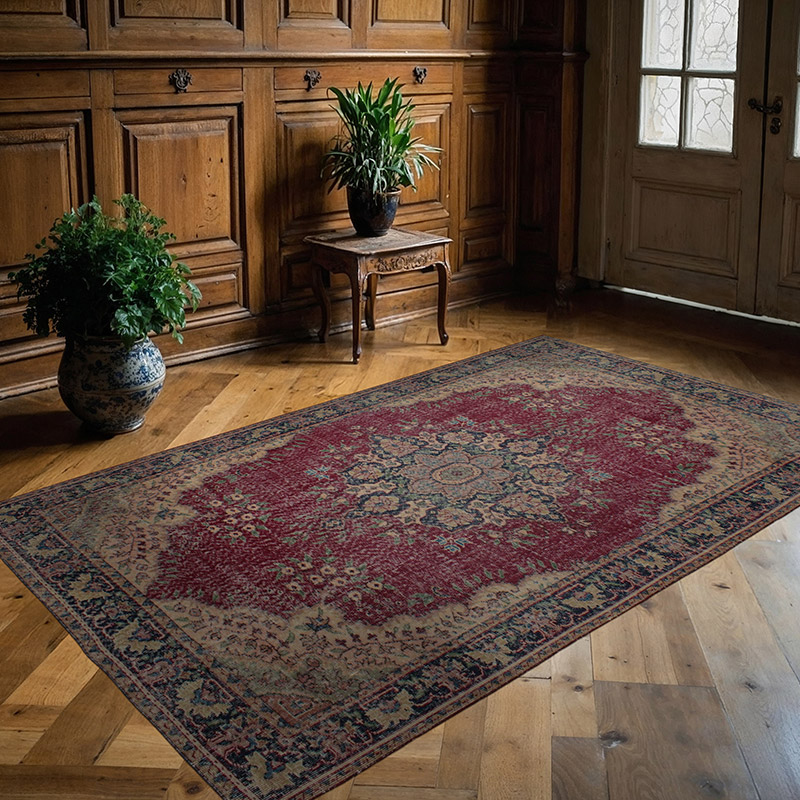 Vintage Turkish Hand-Knotted Rug - 5' 2" x 8' 6" (62" x 102") - K0083010