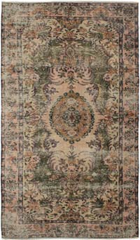Vintage Turkish Hand-Knotted Rug - 5' 5" x 9' 6" (65" x 114")