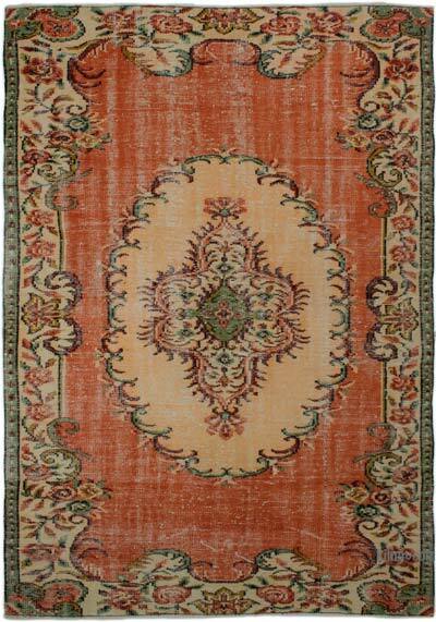 Vintage Turkish Hand-Knotted Rug - 5' 6" x 8'  (66" x 96")