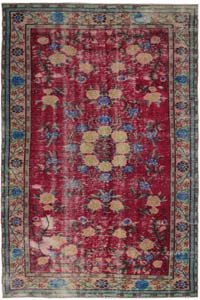 Alfombra Vintage Turca Anudada a Mano - 179 cm x 268 cm