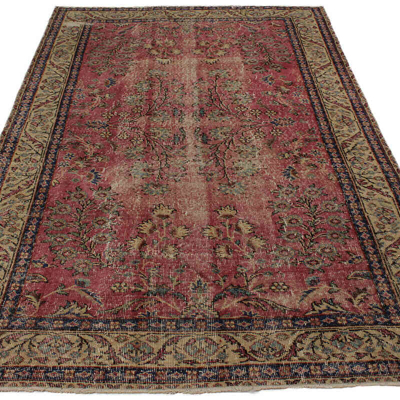 Vintage Turkish Hand-Knotted Rug - 4' 11" x 8' 4" (59" x 100") - K0083015