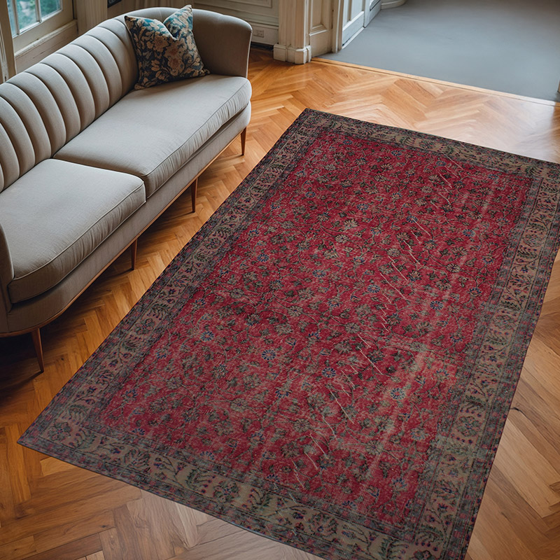El Dokuma Vintage Halı - 171 cm x 274 cm - K0083019