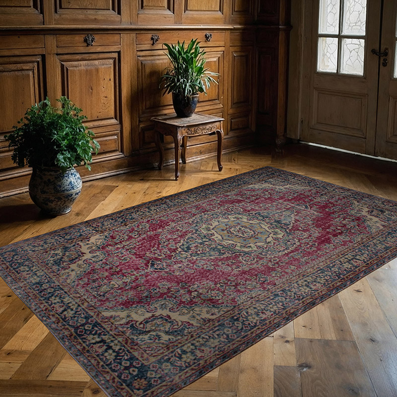 Alfombra Vintage Turca Anudada a Mano - 171 cm x 269 cm - K0083023