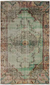 Vintage Turkish Hand-Knotted Rug - 5'  x 8' 5" (60" x 101")