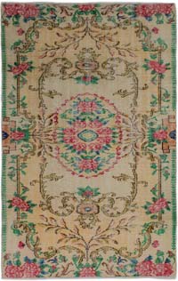Vintage Turkish Hand-Knotted Rug - 5'  x 7' 10" (60" x 94")