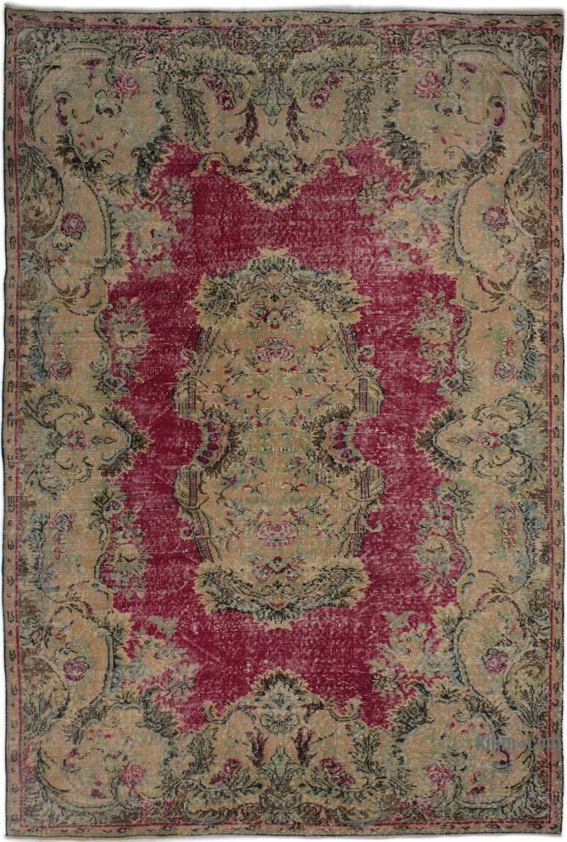 Vintage Turkish Hand-Knotted Rug - 6' 4" x 9' 6" (76" x 114") - K0083030