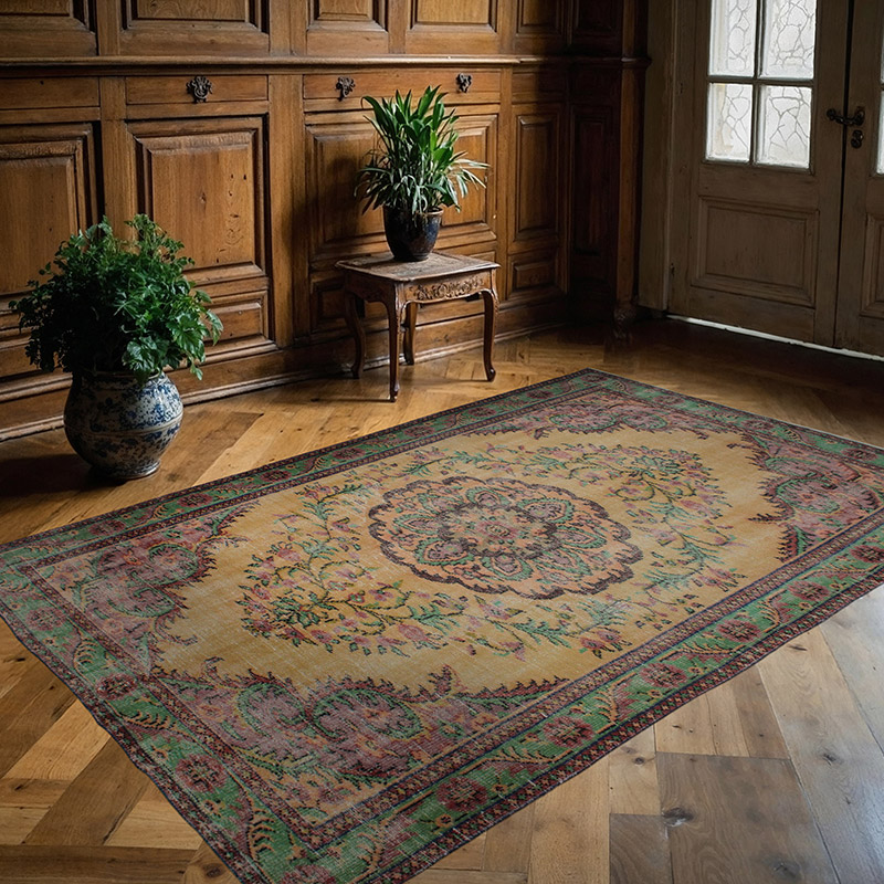 El Dokuma Vintage Halı - 169 cm x 260 cm - K0083033