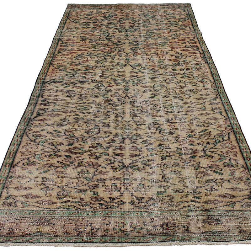 Vintage Turkish Hand-Knotted Rug - 4' 2" x 8' 7" (50" x 103") - K0083035