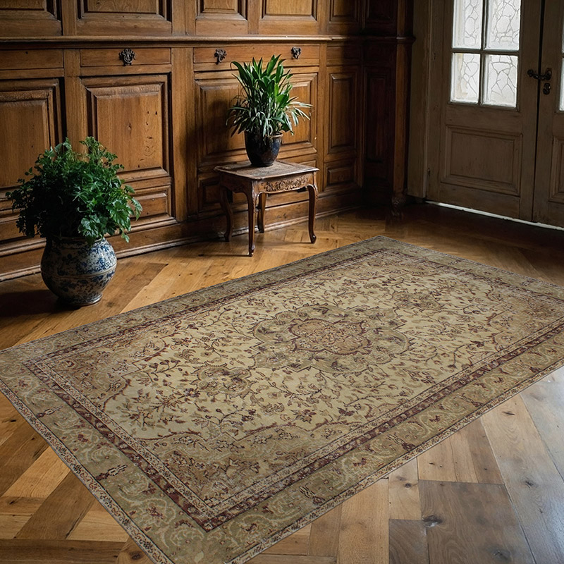 Vintage Turkish Hand-Knotted Rug - 5'  x 7' 9" (60" x 93") - K0083036