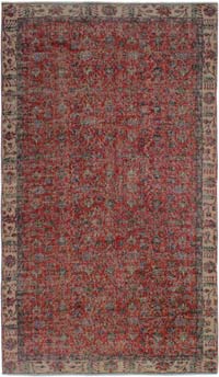 Vintage Turkish Hand-Knotted Rug - 4' 11" x 8' 7" (59" x 103")